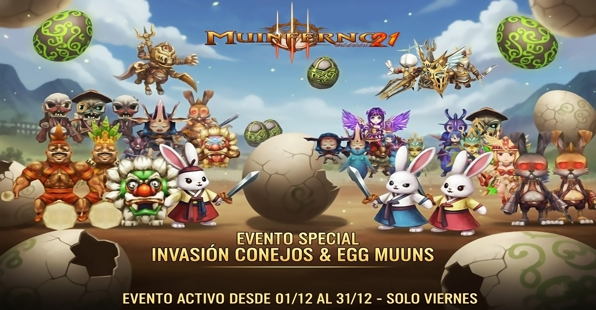 INVASION DE CONEJOS & EGGS MUUNS